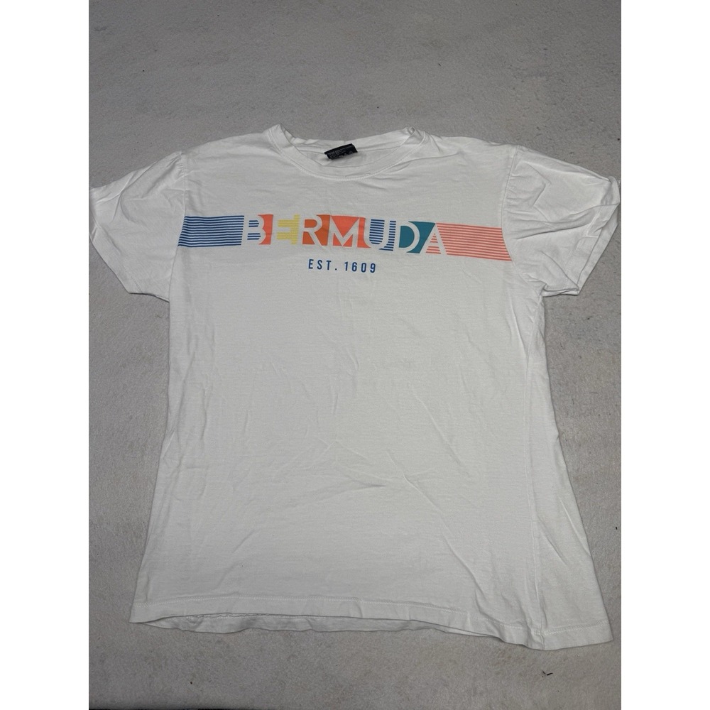 Davidsons Of Bermuda White Bermuda‎ 1609 Tee Shirt Size XXL